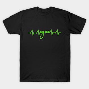 Vegan Heartbeat - Fluorescent Green T-Shirt